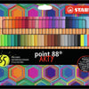 Stabilo point 88 - premium fineliner - fine 0,4 mm - set met alle 65 kleuren