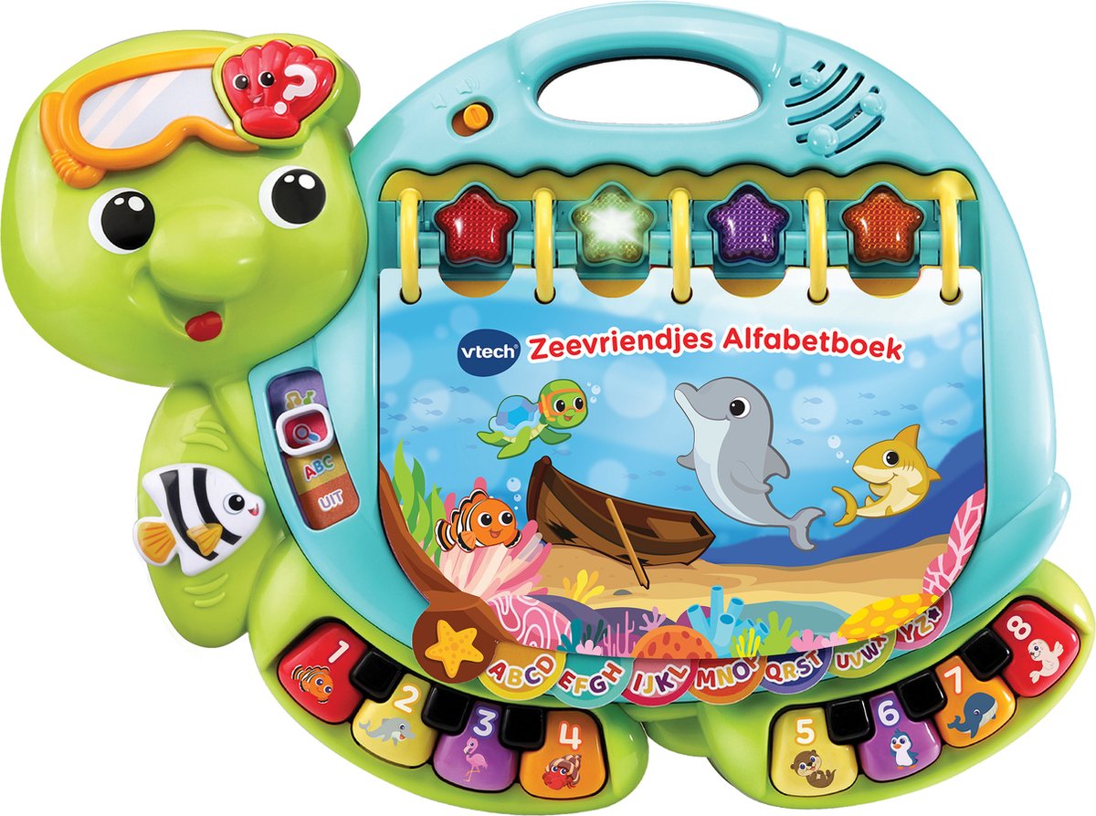 Vtech libro abecedario amigos del mar - juguetes interactivos - aprende sobre números, letras animales - juguetes 1 a 5 años