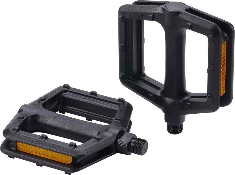 Pedales bbb ciclismo trailride mtb - e-bike ready - pedales de bicicleta de montaña antideslizantes - pedales de bicicleta con reflectores - pedales de bicicleta - pedales planos - negro - bpd-35