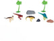 Set da gioco dinosauri Eddy Toys - 9 pezzi - personaggi dinosauri con palme ed elementi roccia - personaggi giocattolo - personaggi animali - giocattoli dinosauri 3+