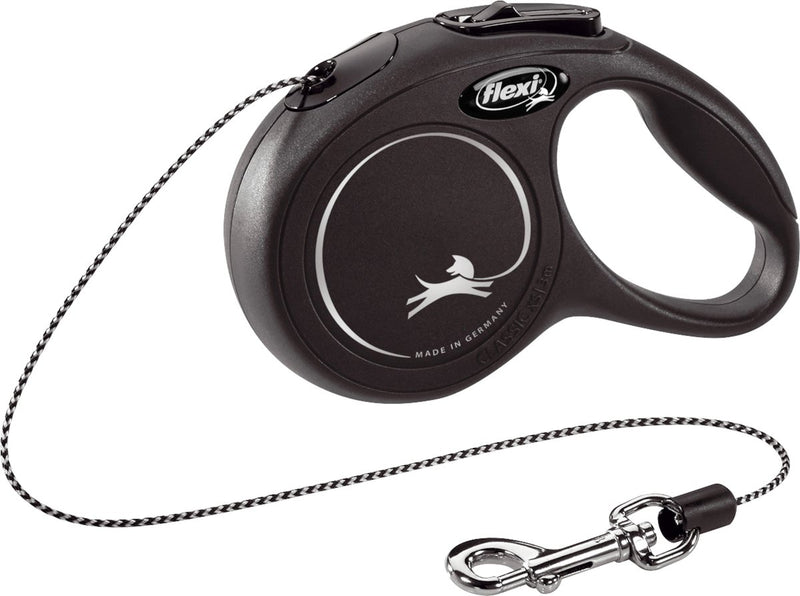 Flexi new classic cord - rollijn katten - new classic cat koord xs zwart