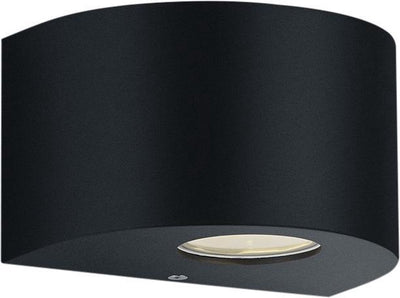 Rl vive tu luz realidad rosario - lámpara de pared - negro mate - incl. 2x smd 2w - iluminación exterior - ip44
