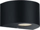 Rl live your light reality rosario - lampada da parete - nero opaco - incl. 2x smd 2w - illuminazione esterna - ip44