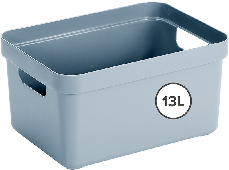 Sigma caja de almacenamiento para el hogar 13l azul 350x246x183mm | 3 piezas