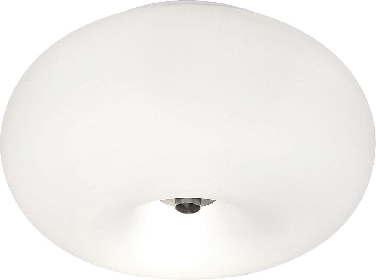 Eglo optica - plafondlamp - ø280mm. - nikkel-mat - wit