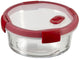 Recipiente para alimentos de vidrio Curver smart cook - redondo - 0,6 l - rojo