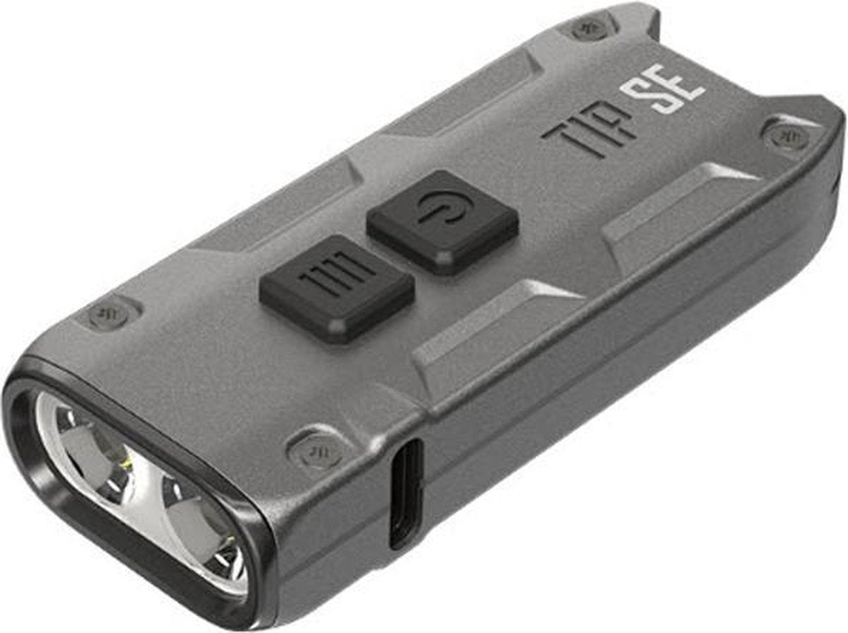Nitecore tip se oplaadbare sleutelhangerlamp - metallic black