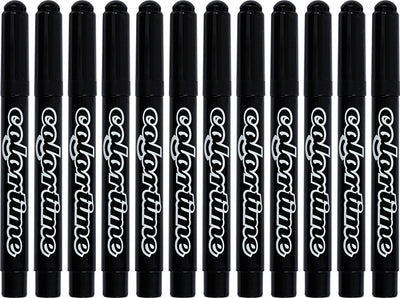 Colortime zwarte jumbo stiften, 12st.