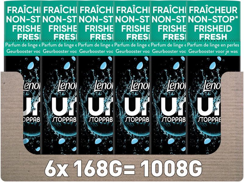 Lenor unstoppables booster di fragranza profumo fresco - 6 x 168 grammi - profumo per il lavaggio