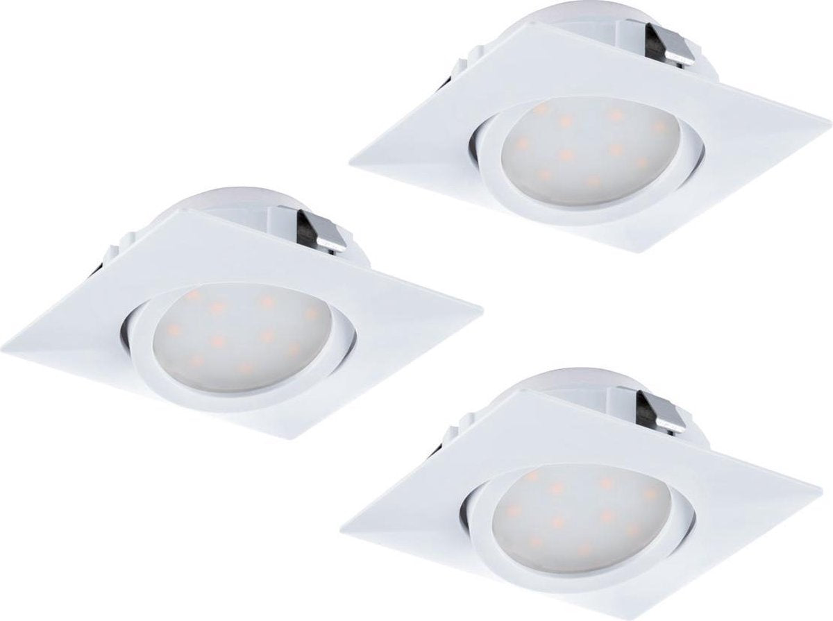 Eglo pineda - inbouwarmatuur - 3 lichts - wit