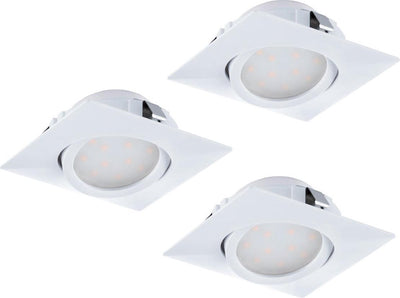 Eglo pineda - inbouwarmatuur - 3 lichts - wit
