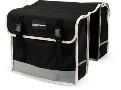 Dunlop - borsa doppia per bicicletta - nera - 26 l