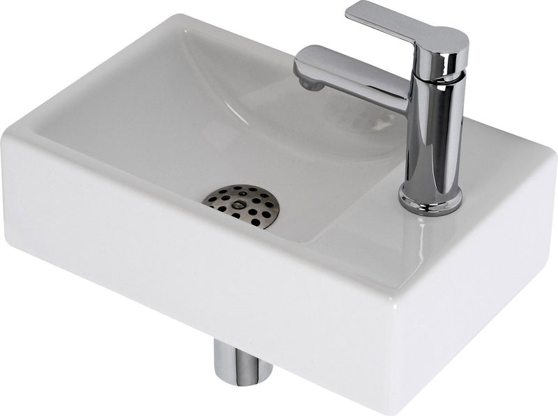 Set fontana Plieger Houston - set fontana per WC - set fontana destra - incl. rubinetto sifone - ceramica - bianco