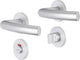Maniglia per porta Impresso - burton - per interni - rotonda con rosetta per WC rotonda - alluminio - 2 pezzi
