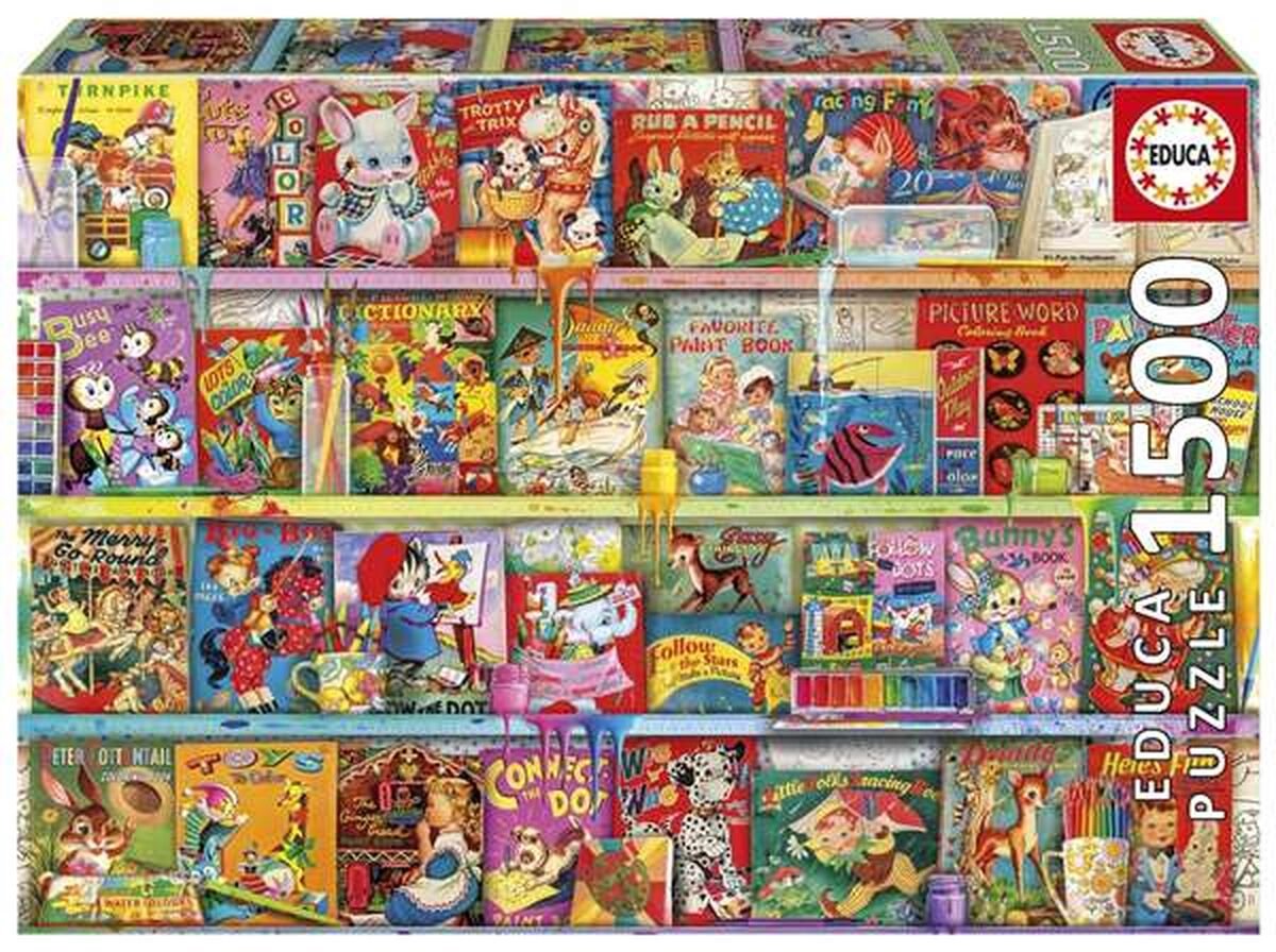 Educa rompecabezas el rincón kitsch funbook - rompecabezas de 1500 piezas para adultos.
