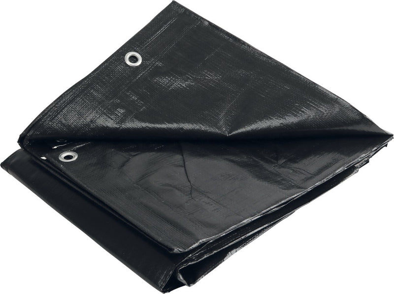 Black+decker black decker afdekzeil dekzeil voor aanhangers - zwart - waterdicht - 3x4 m