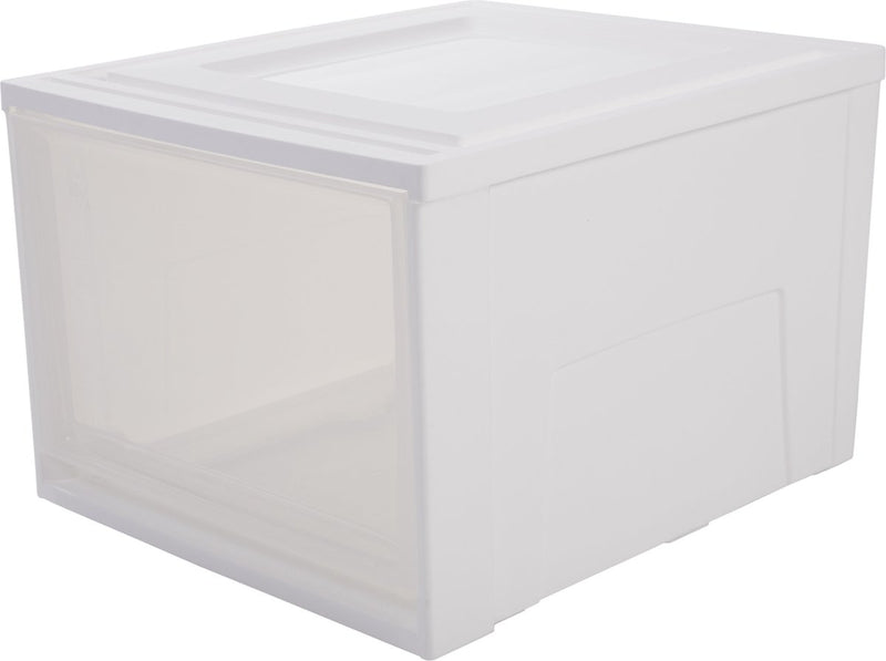 Cassetto impilabile Iris maxi drawer - 40 l - plastica - bianco trasparente