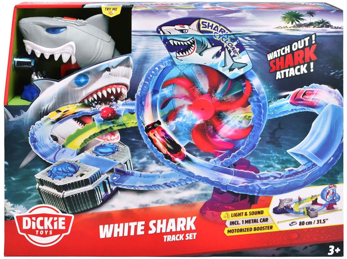 Conjunto de pistas Dickie White Shark