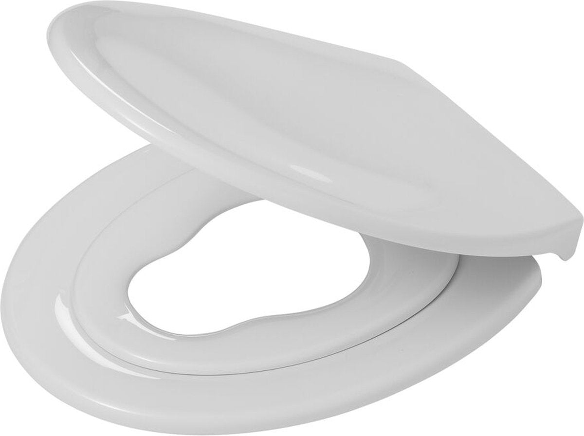 Tiger tulsa - asiento de inodoro en forma de U - asiento de inodoro con tapa - cierre suave - función de fácil limpieza - termoplástico blanco