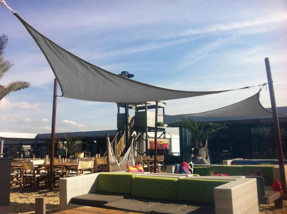 Eurotrail schaduwdoek sun shade driehoek - 3,6*3,6 meter - charcoal