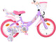Bicicleta infantil Volare Unicorn - niña - 14 pulgadas - violeta