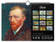 Calendario de cumpleaños sin marca sin marca con los cuadros más bellos de Van Gogh