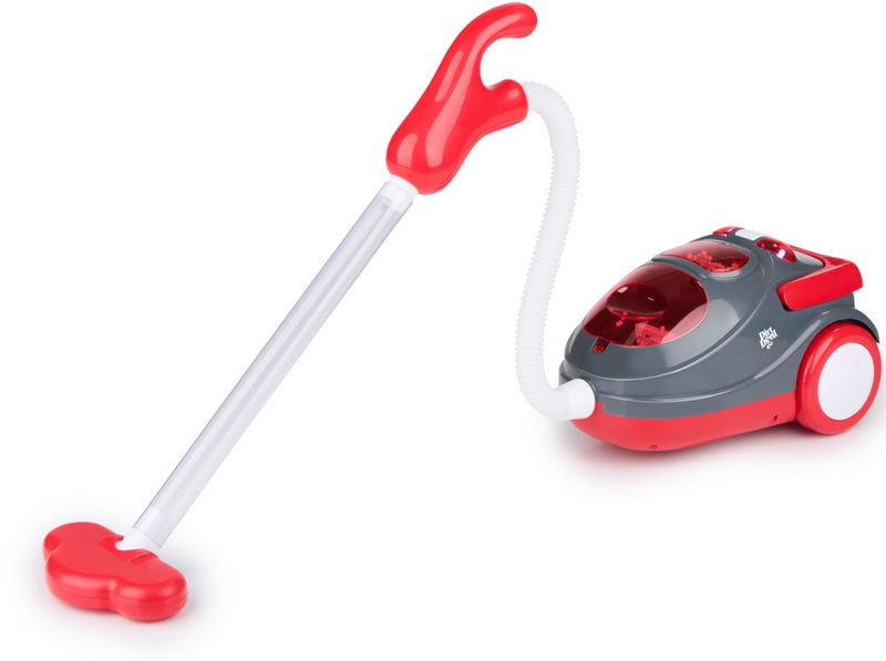Aspirador de juguete Dirt Devil con manguera - con efectos de sonido y partículas arremolinadas - juguetes de limpieza inalámbricos para niños y niñas a partir de 3 años - 88 x 15 x 12,5 cm - rojo gris