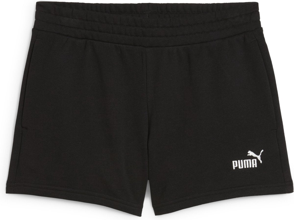 Puma ess piccolo n. 1 pantalone sportivo da donna con logo 4'' shorts tr - nero