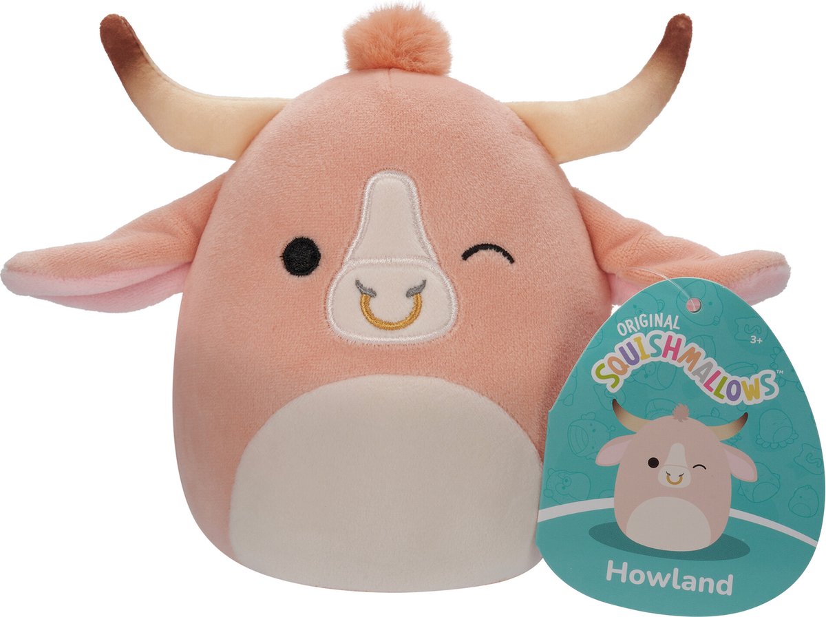 Squishmallows howland - peach brahma bull 40cm plush