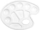 Tavolozza da pittore Kangaro - 17x23 cm - ovale - plastica - bianco - 10 scomparti - k-830103