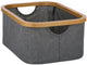 Alpina opbergmand bamboe – opbergsysteem met handgrepen 38x26x16cm – bamboe mand voor badkamer, woonkamer en kast