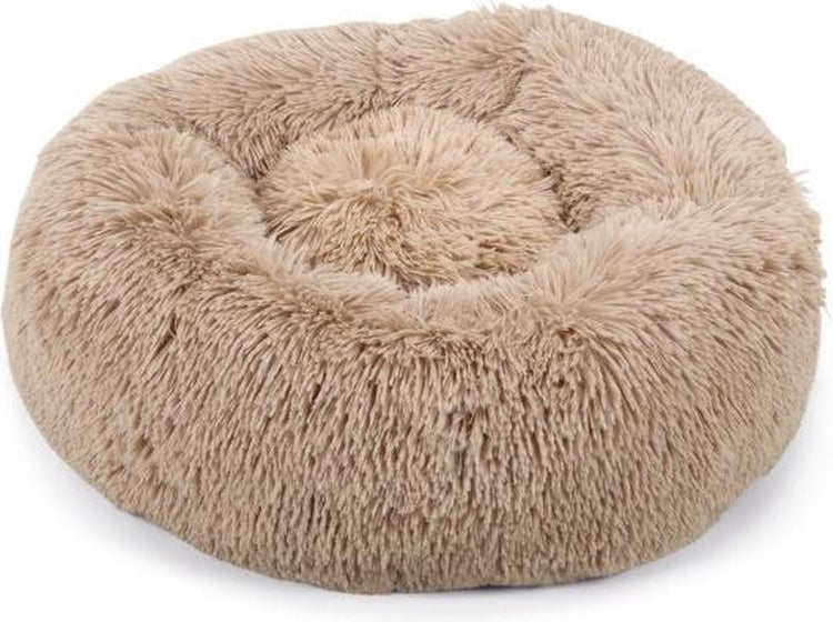 Beeztees Yali - cuccia per cani - peluche - beige - diam. 50cm