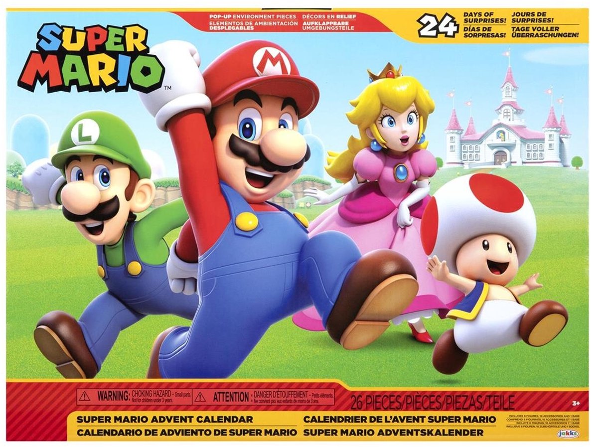 Calendario de Adviento Jakks Nintendo Super Mario Mushroom Kingdom
