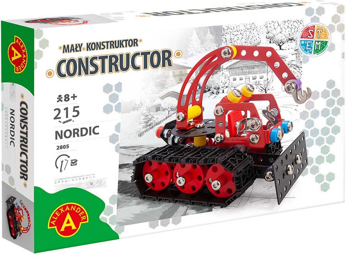 Alexander toys constructor - hijskraan rupsvoertuig nordic - 215pcs