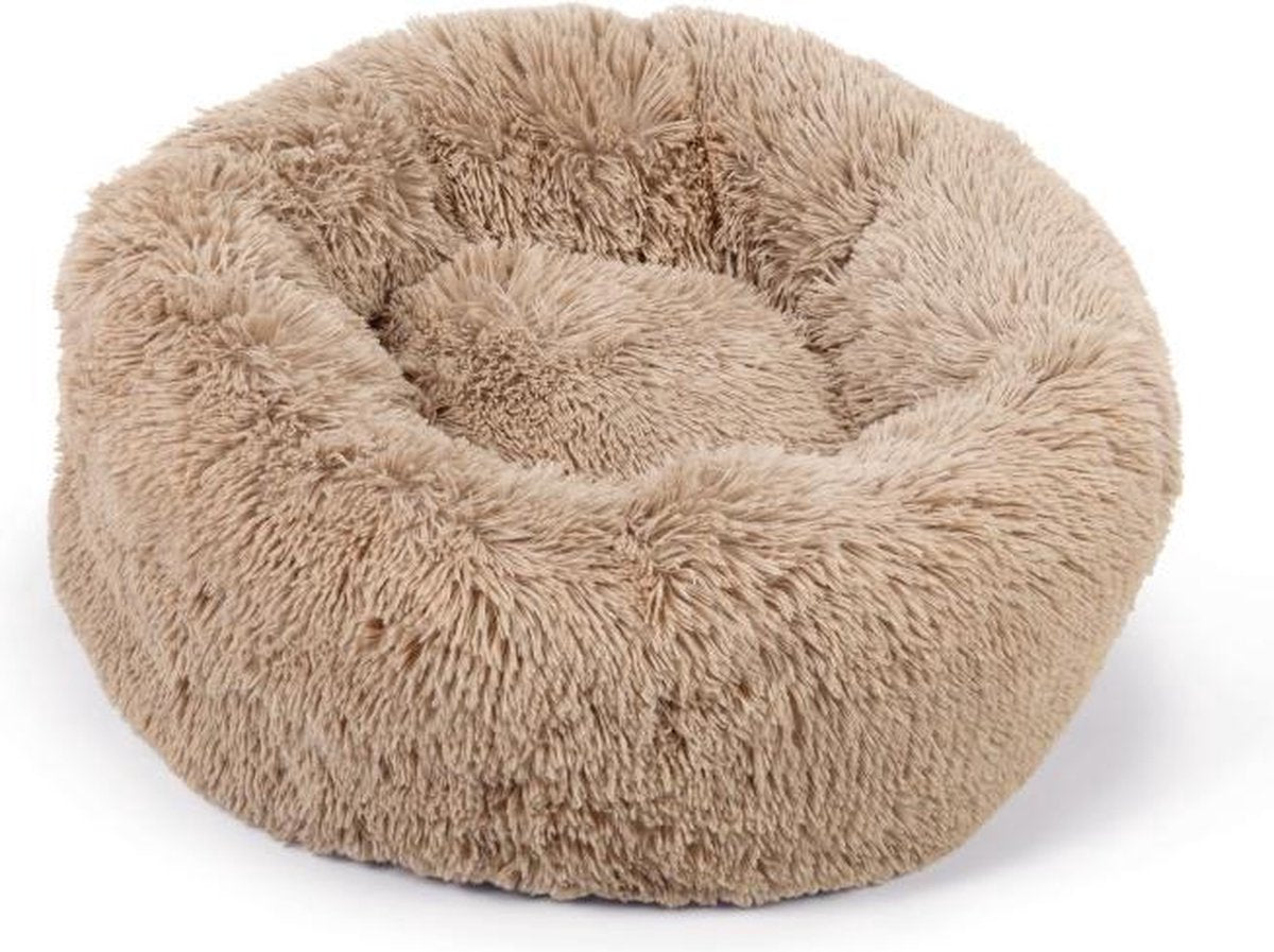 Beeztees Yali - cuccia per cani - peluche - soffice - beige - diam. 60cm