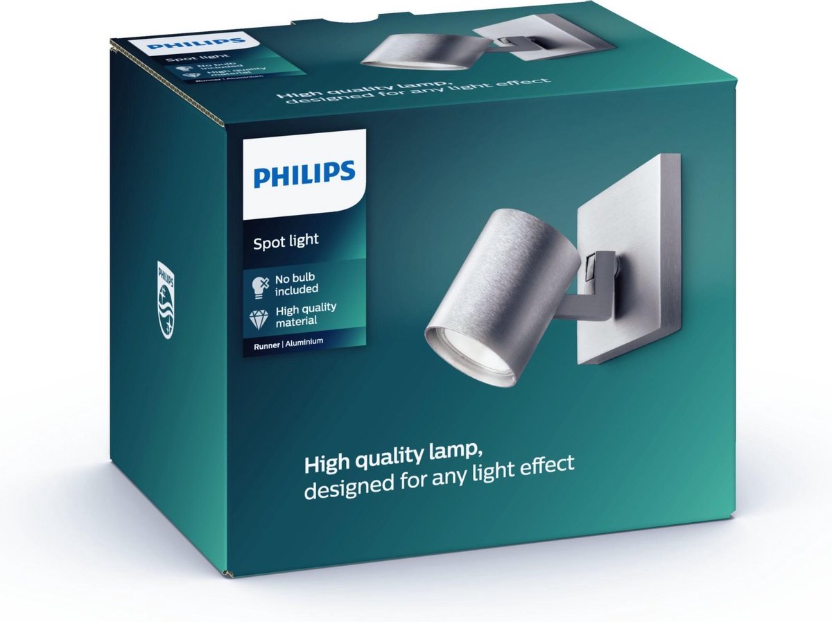Philips Faretto da superficie LED Philips Runner - 1 luce - alluminio