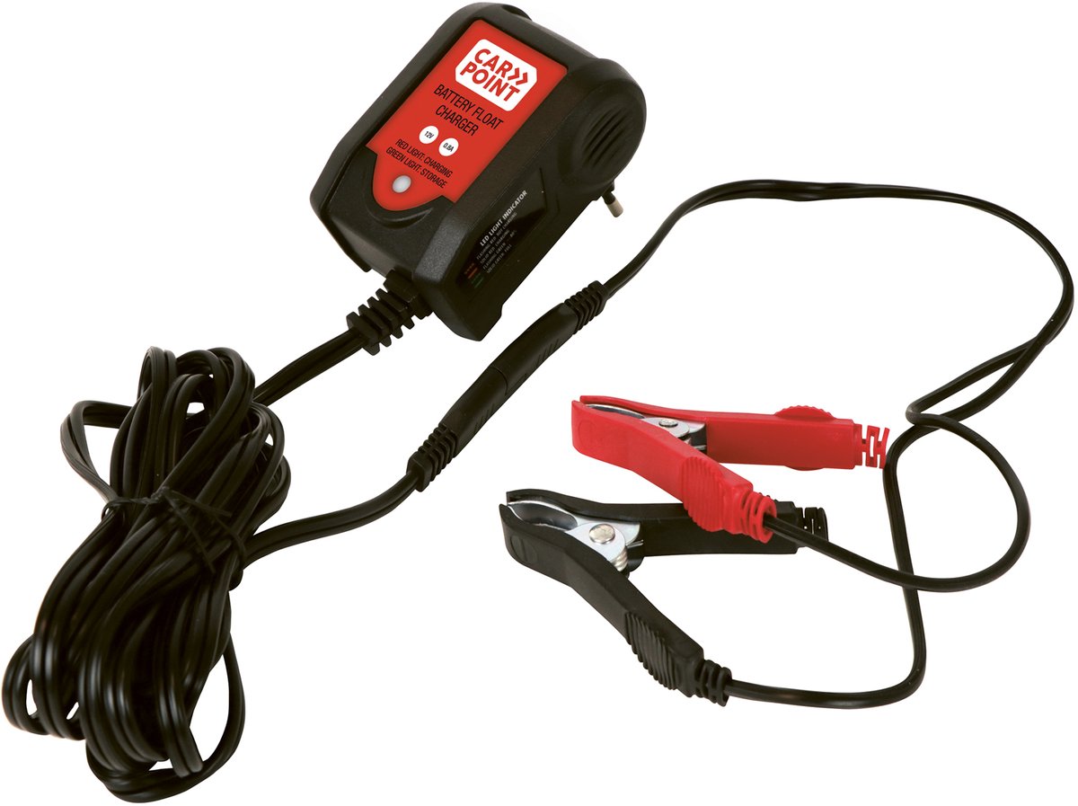 Carpoint druppellader 12v - 0.8a 3.8a - voor wet agm gel accu’s - ip65 beveiligd