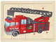 Playwood rompecabezas de madera bomberos, 9 piezas.