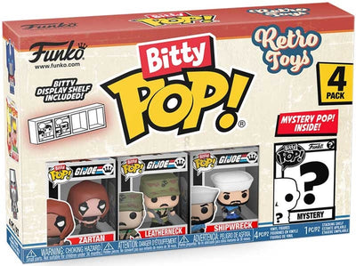 Funko jugando figura bitty pop retro juguetes gi joe juego de colección de 4 paquetes.