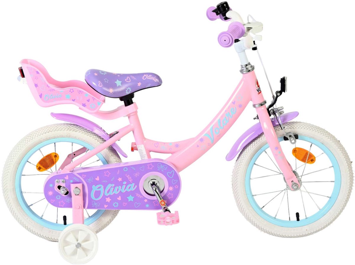 Bicicletta per bambini Volare Olivia - ragazze - 14 pollici - rosa