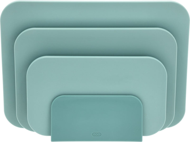 Juego de tablas de cortar Rosti choptima 35,5 x 7 x 26,5 cm verde nórdico - plástico - 4 tablas de cortar - aptas para lavavajillas - con soporte - cocina