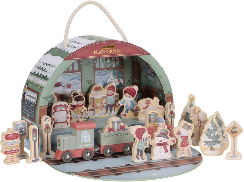 Pequeño calendario de adviento holandés vía de tren FSC