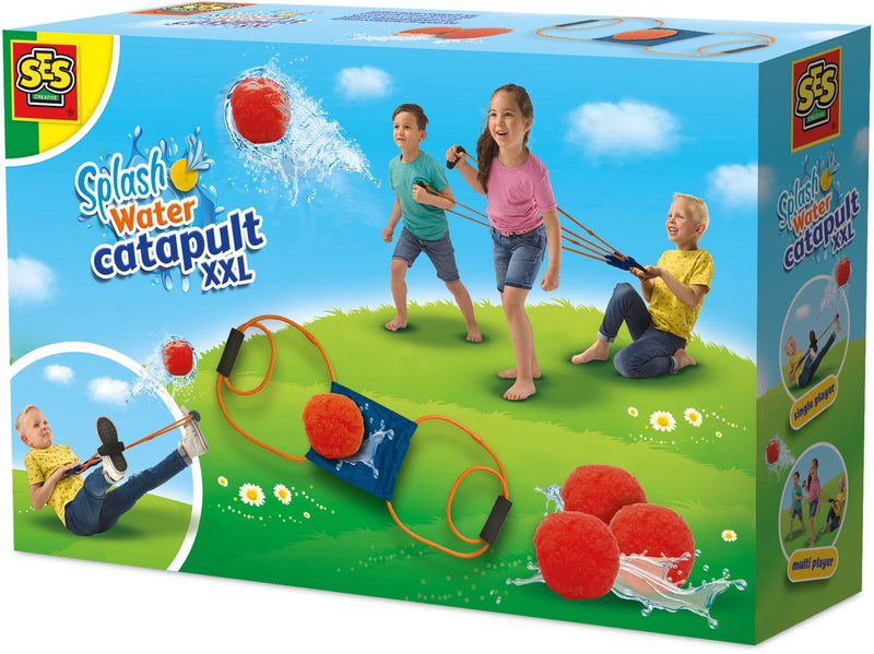 Ses creative - catapulta de agua para salpicaduras xxl - disparar bolas para salpicaduras - alternativa a los globos de agua - juguetes acuáticos para niños - se puede utilizar con 1 o 3 personas