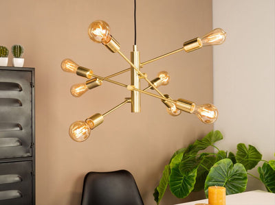 Lampada a sospensione Eglo gradoli 1 - e27 - ø 71 cm - oro