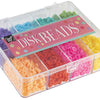 Creative craft group schijfkralen in opbergbox - 8 kleuren