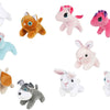 Toi-toys knuffel pluche dier in draagkoffer, 10cm