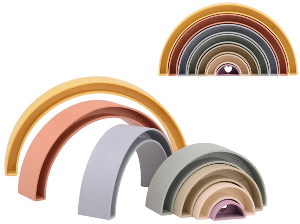Johntoy Happy World Bio Plastic Stack Rainbow