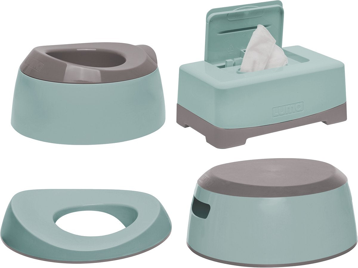Set da toilette blu ghiaccio Luma