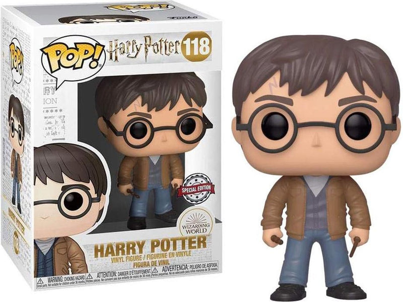 Funko harry potter pop! figura de vinilo - harry con 2 palos - 9 cm exclusiva
