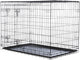 Cuccia per cani Trixie - pieghevole, nera - 109x71x79 cm, con chiusure di sicurezza, cassetto scorrevole in plastica